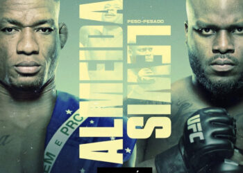 Face off! Derrick Lewis arrives for UFC Sao Paulo, promptly stares down Jailton Almeida (Video)