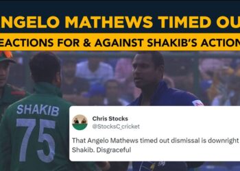 Reactions to Angelo Mathews getting timed out by Shakib & Bangladesh
