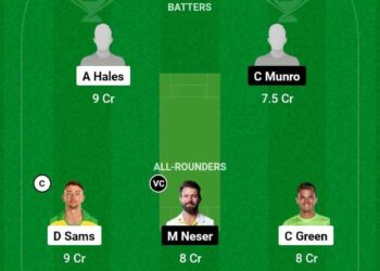 THU vs HEA Dream11 Prediction Possible 11 Pitch Report BBL 2023-24 Match 6