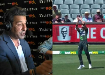 Watch: Afridi drops sitter soon after Wasim Akram shares about not trusting fielders in his playing days