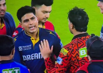 [Watch] IPL 2025: Shubman Gill involved in heated exchange with umpire over DRS call overturned