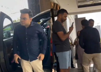 [Watch] IPL 2025: Jay Shah arrives at RCB's team hotel ahead of final