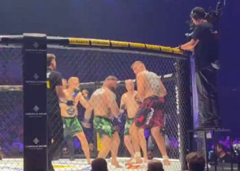 Watch former heavyweight boxing contender Mariusz Wach fight three Influencers at once in MMA freakshow match